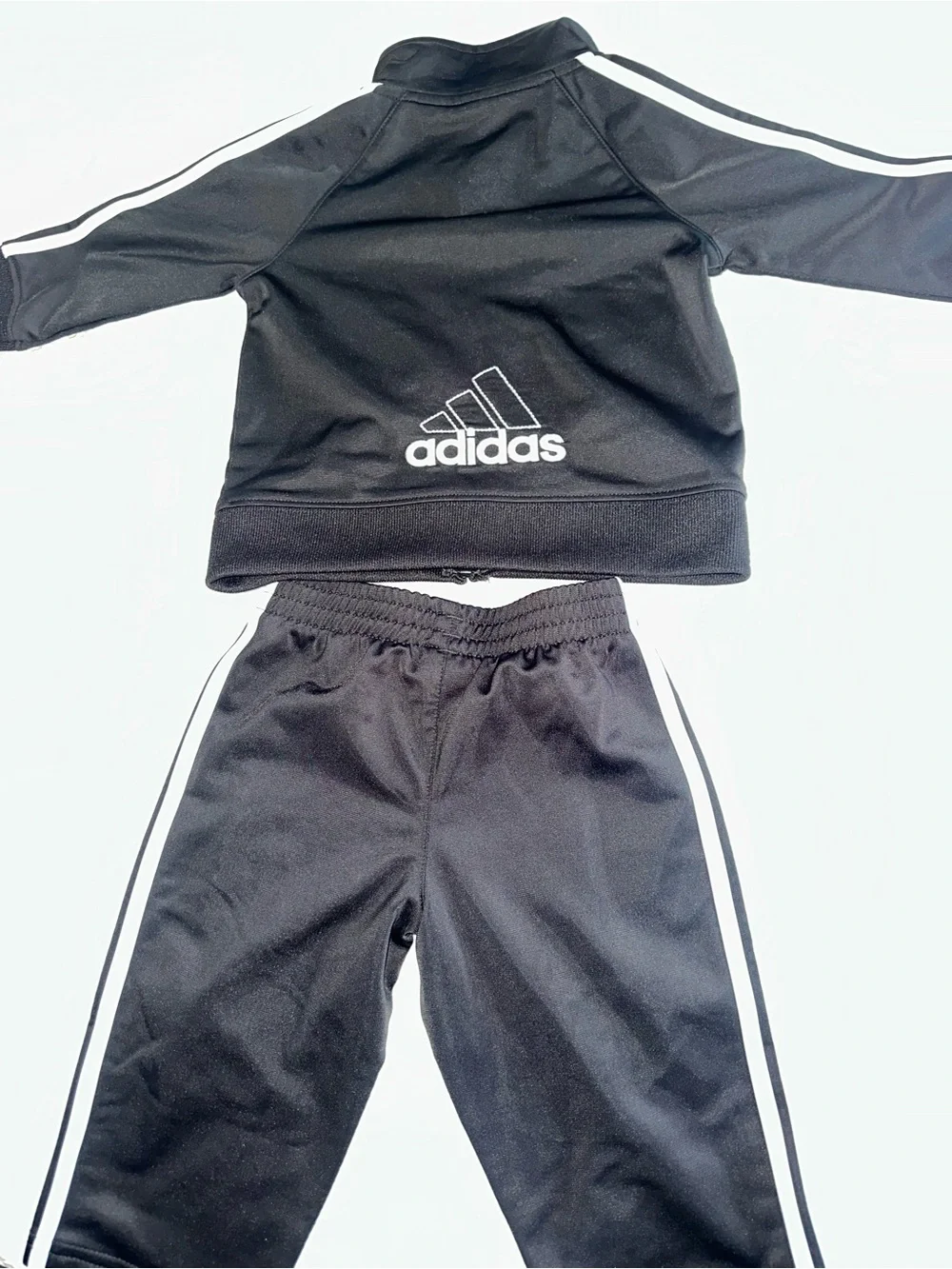 adidas Black & White Kids Track Jacket and Pants Set